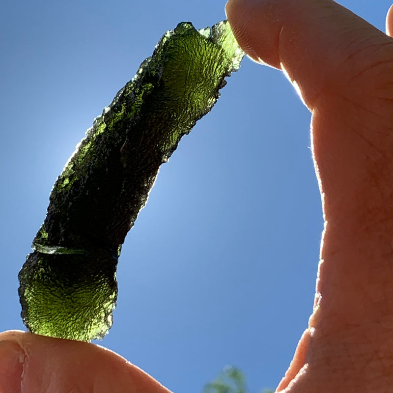 Large Moldavite Genuine Certified Czech Republic 53.9 grams 1029-Moldavite Life