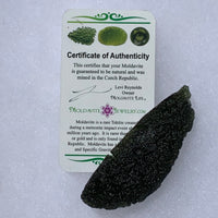 Large Moldavite Genuine Certified Czech Republic 53.9 grams 1029-Moldavite Life