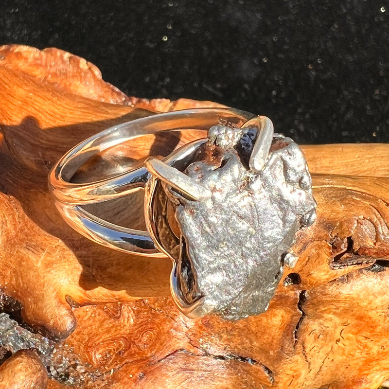 Campo Del Cielo Meteorite Ring Sterling Size 9-Moldavite Life