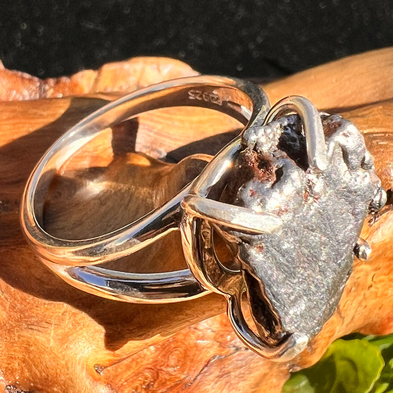 Campo Del Cielo Meteorite Ring Sterling Size 9-Moldavite Life