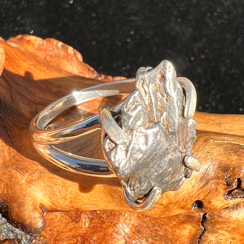 Campo Del Cielo Meteorite Ring Sterling Size 9-Moldavite Life