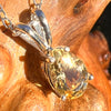 Citrine Pear Necklace Sterling Silver Faceted-Moldavite Life