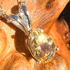 Citrine Pear Necklace Sterling Silver Faceted-Moldavite Life