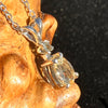 Moldavite Citrine Pear Necklace Sterling Silver-Moldavite Life