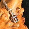 Red Garnet Moldavite Necklace Sterling Silver-Moldavite Life