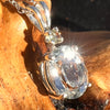 Aquamarine & Moldavite Necklace Sterling SIlver Crystal