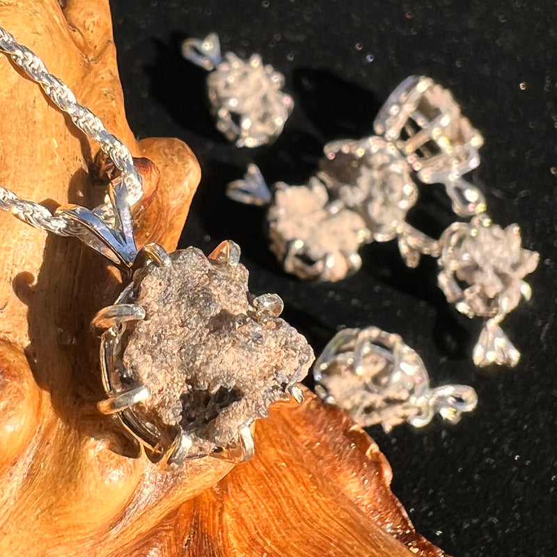 Fulgurite Pendant Sterling Silver Lightening-Moldavite Life