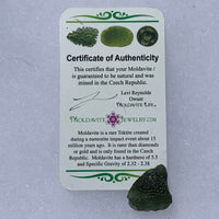 Moldavite Genuine Certified Czech Republic 4.2 grams