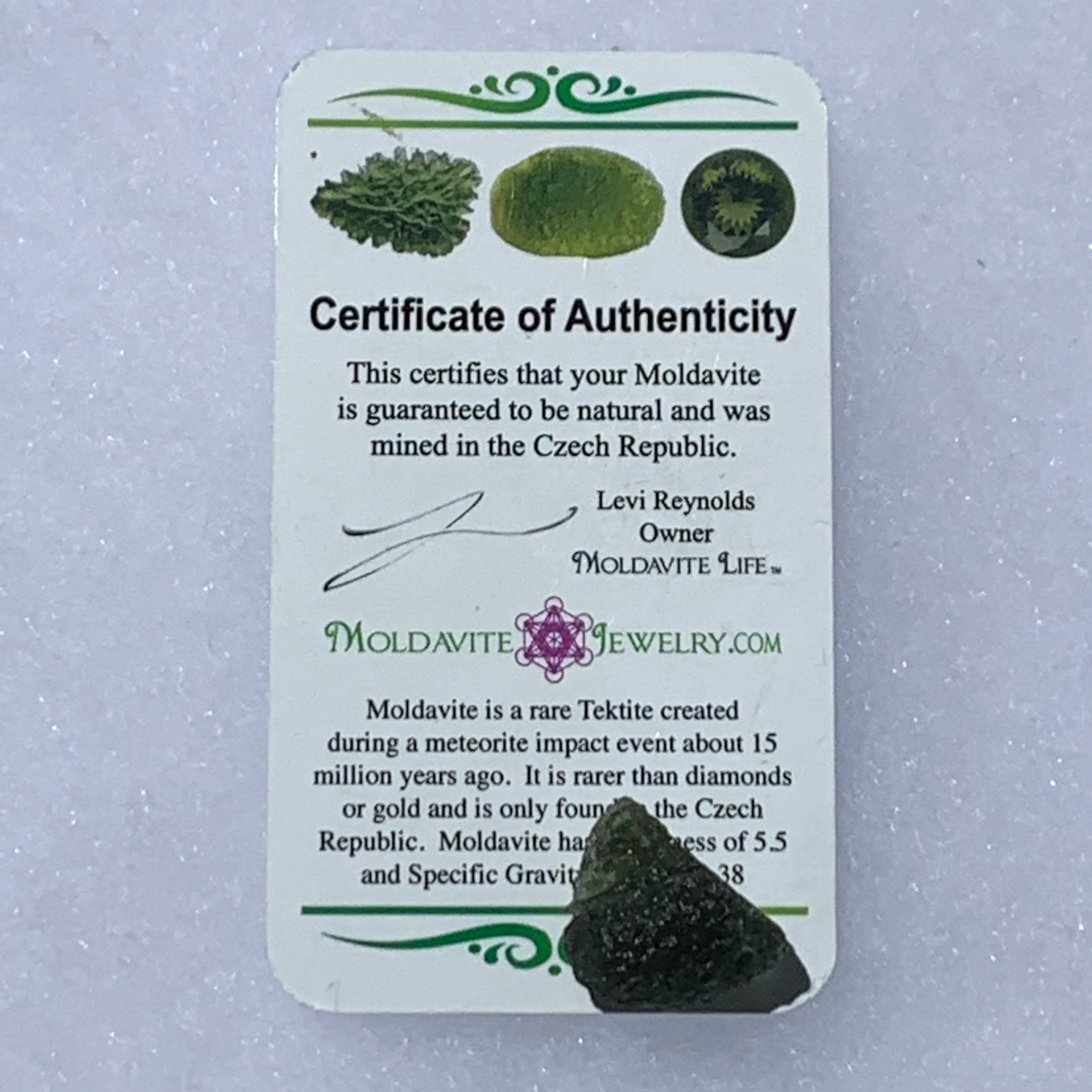 Moldavite 3.8 grams