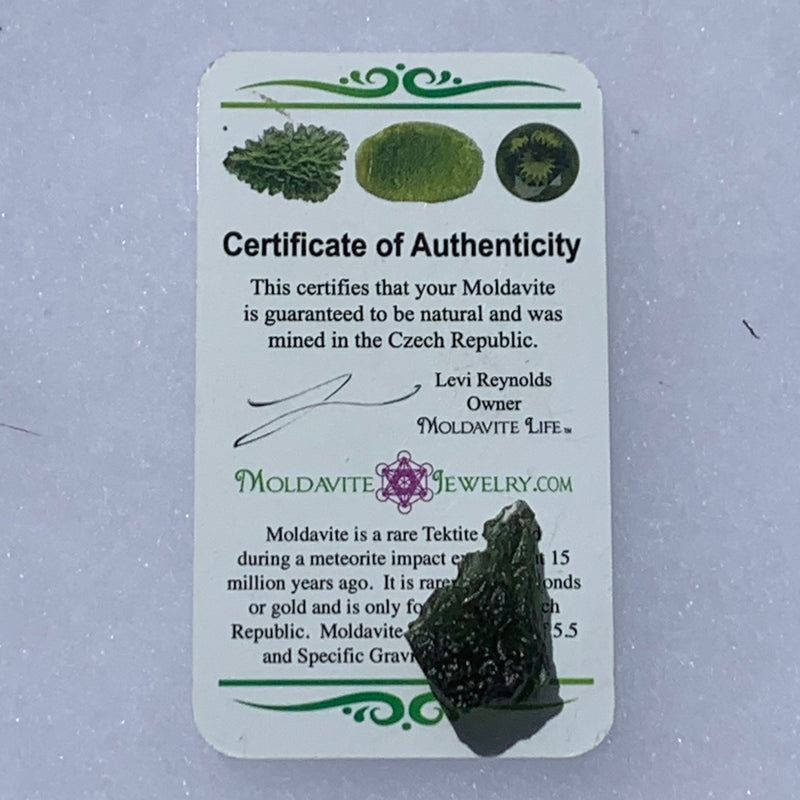 Moldavite Genuine Certified Czech Republic 4.0 grams