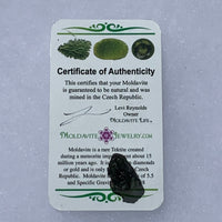 Moldavite Genuine Certified Czech Republic 3.0 grams