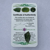 Moldavite Genuine Certified Czech Republic 1.1 grams