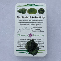 Moldavite Genuine Certified Czech Republic 3.4 grams