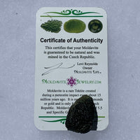 Moldavite Genuine Certified Czech Republic 5.8 grams