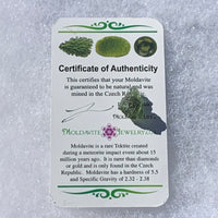 Moldavite Genuine Certified Czech Republic 1.0 gram