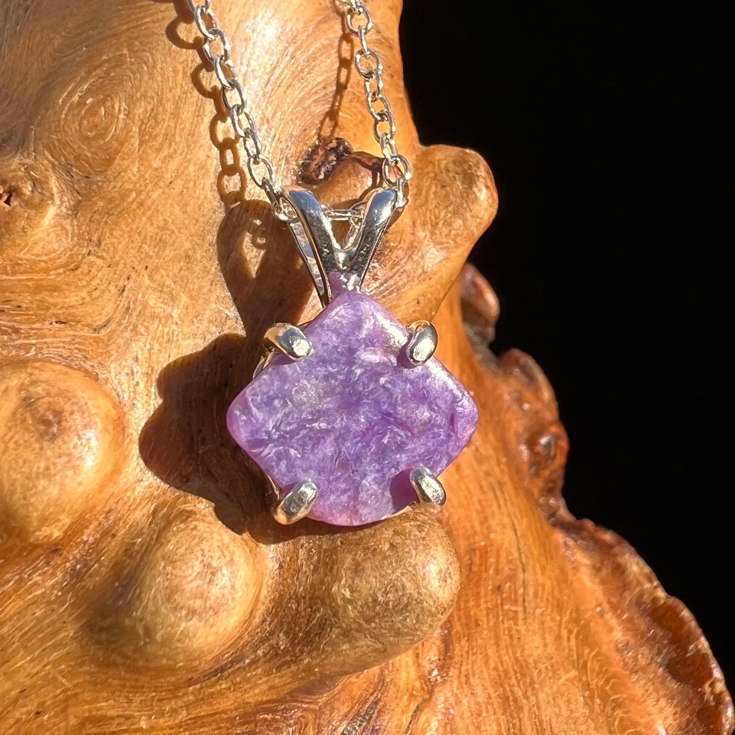 Charoite Necklace Sterling Silver #3891