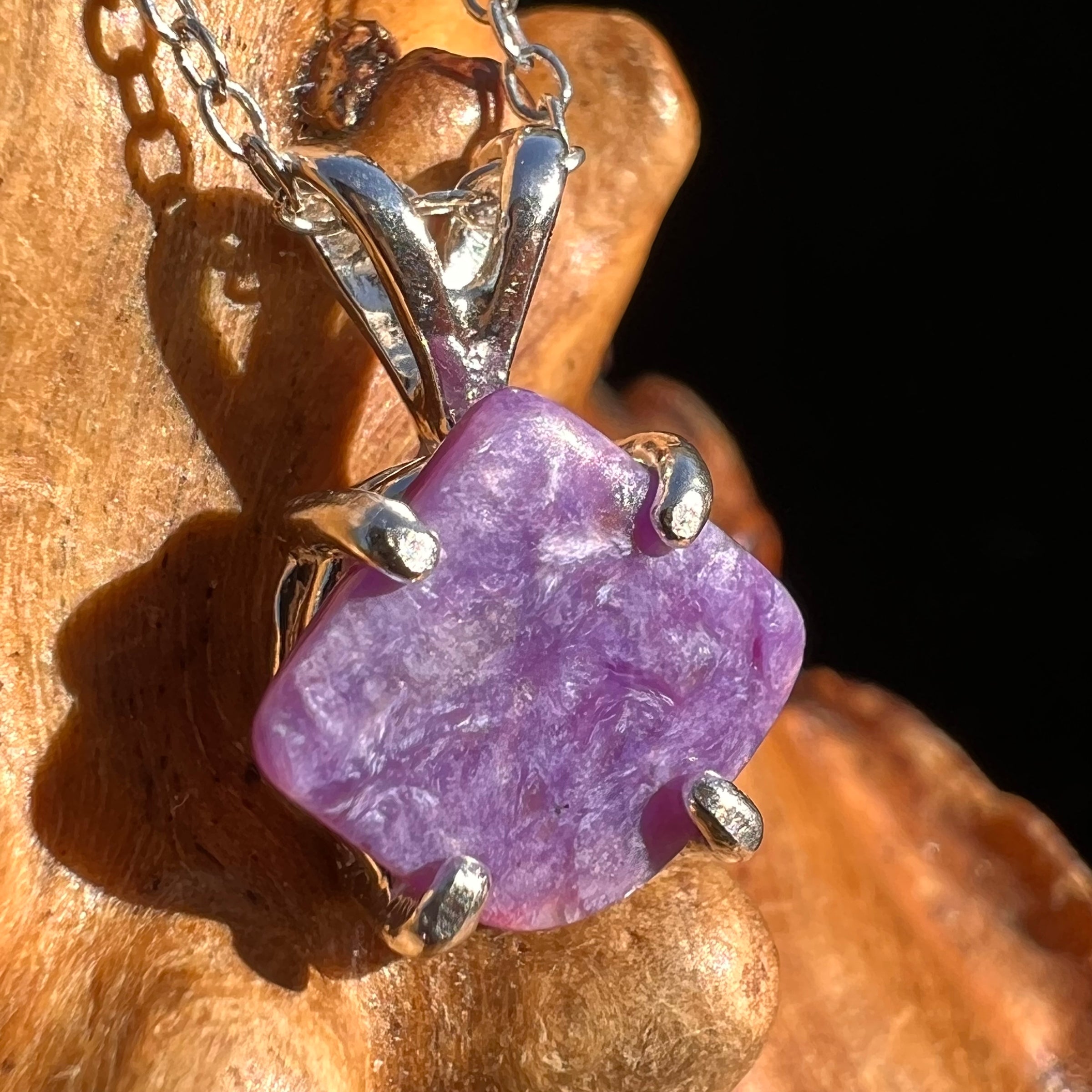 Charoite Necklace Sterling Silver #3891