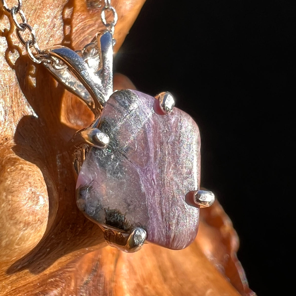 Charoite Necklace Sterling Silver #3892