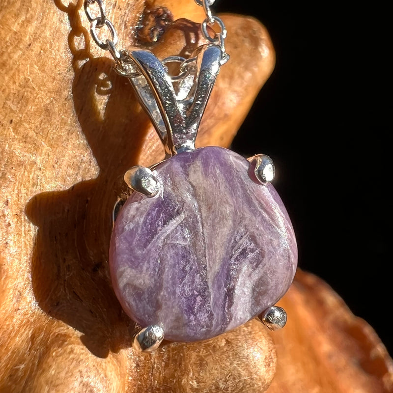 Charoite Necklace Sterling Silver #3893