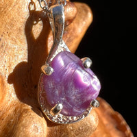 Charoite Necklace Sterling Silver #3894
