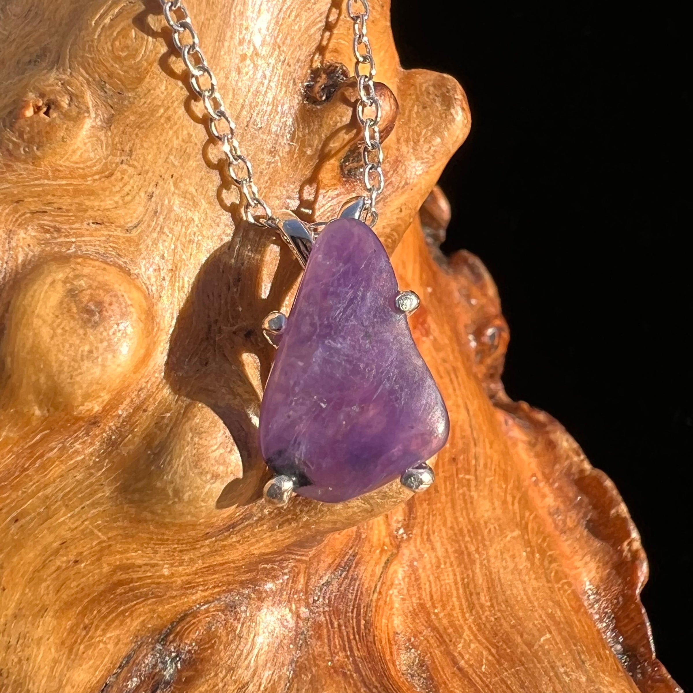 Charoite Necklace Sterling Silver #3896