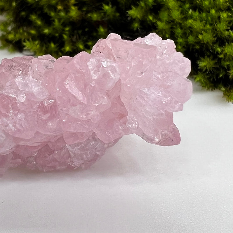 Crystalized Rose Quartz #34-Moldavite Life