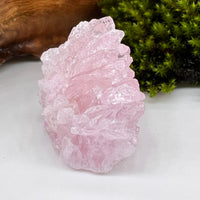 Crystalized Rose Quartz #34-Moldavite Life