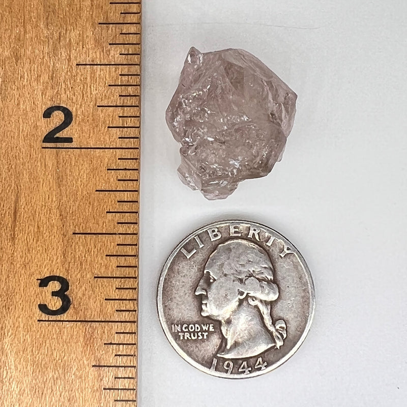 Crystalized Rose Quartz #35-Moldavite Life