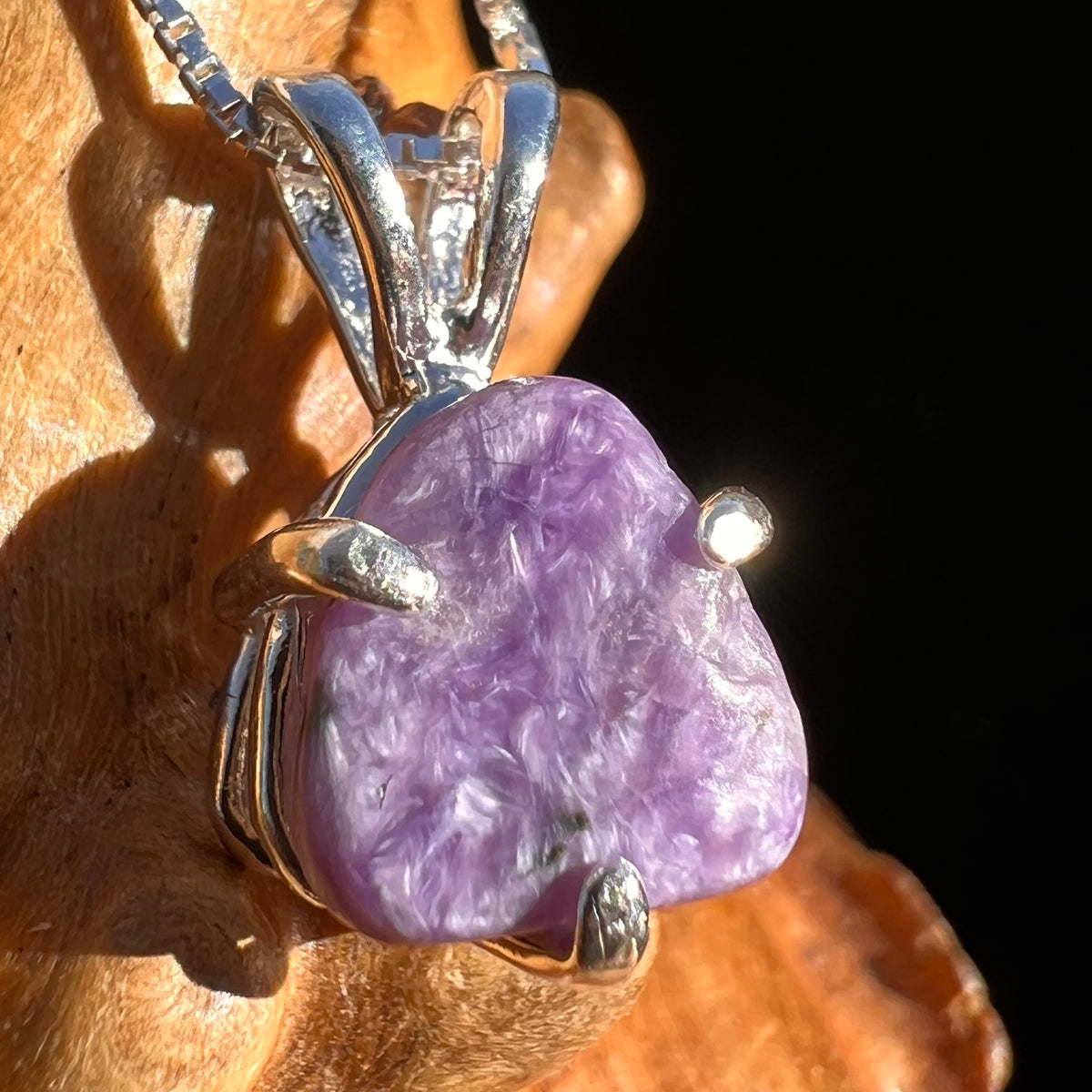 Charoite Necklace Sterling Silver #3902