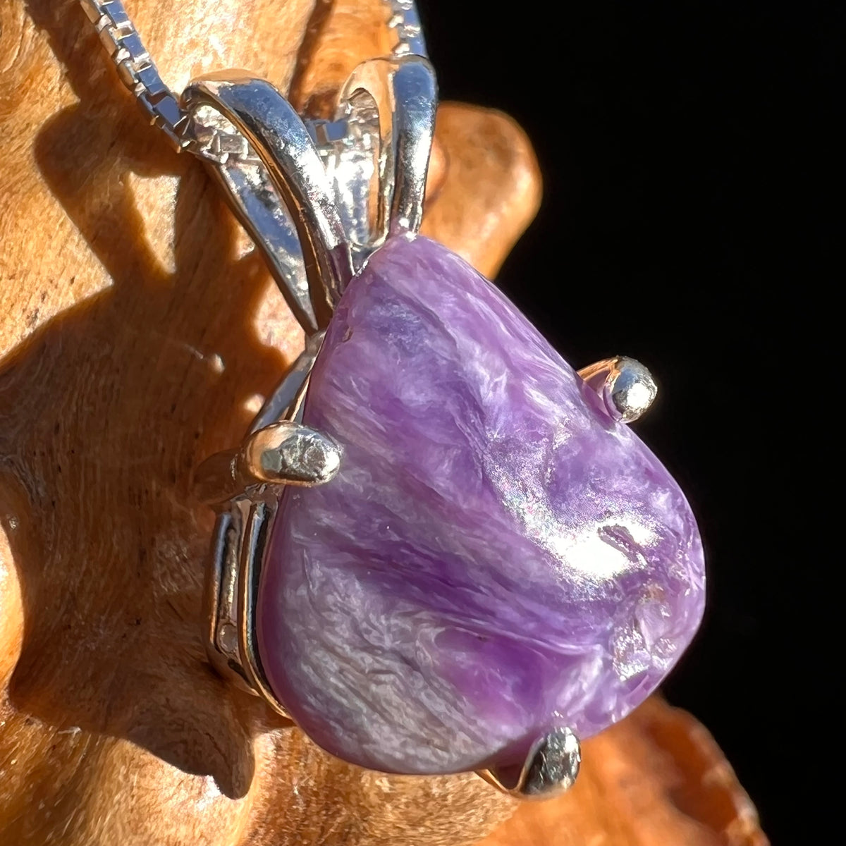 Charoite Necklace Sterling Silver #3903