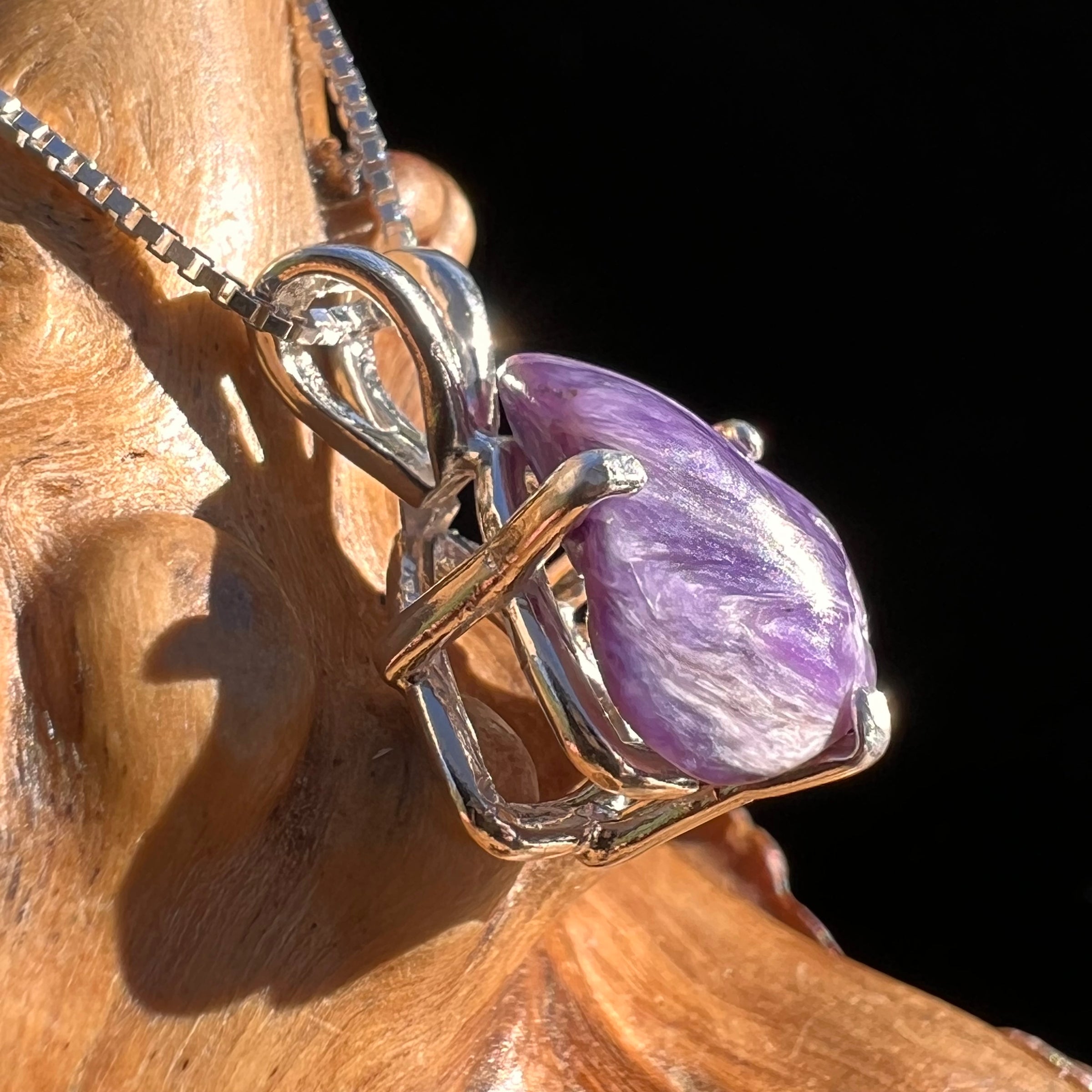 Charoite Necklace Sterling Silver #3903