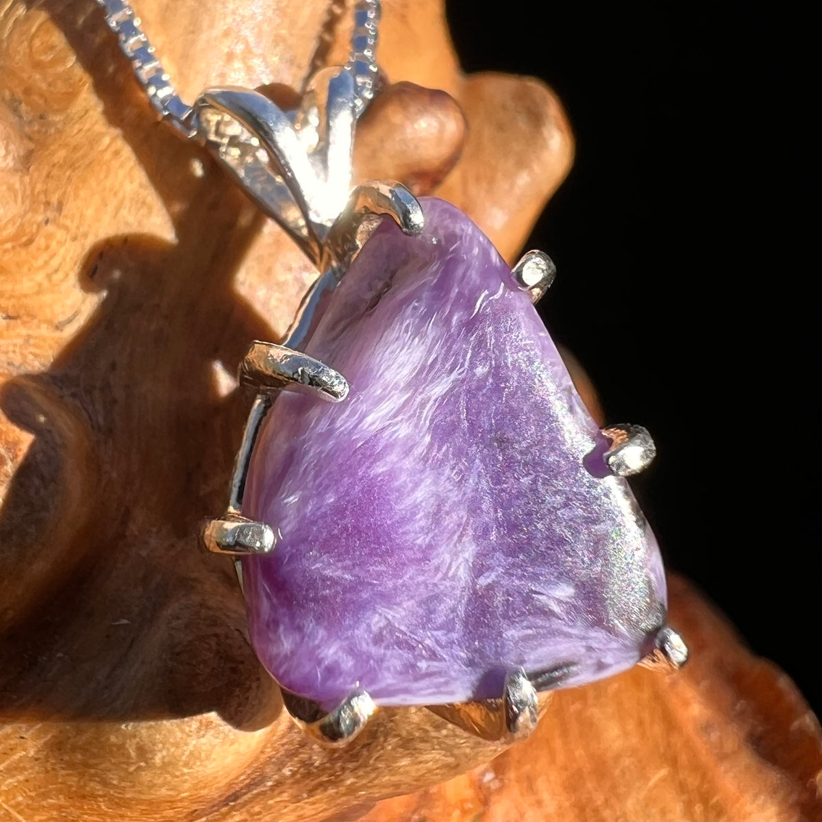 Charoite Necklace Sterling Silver #3904