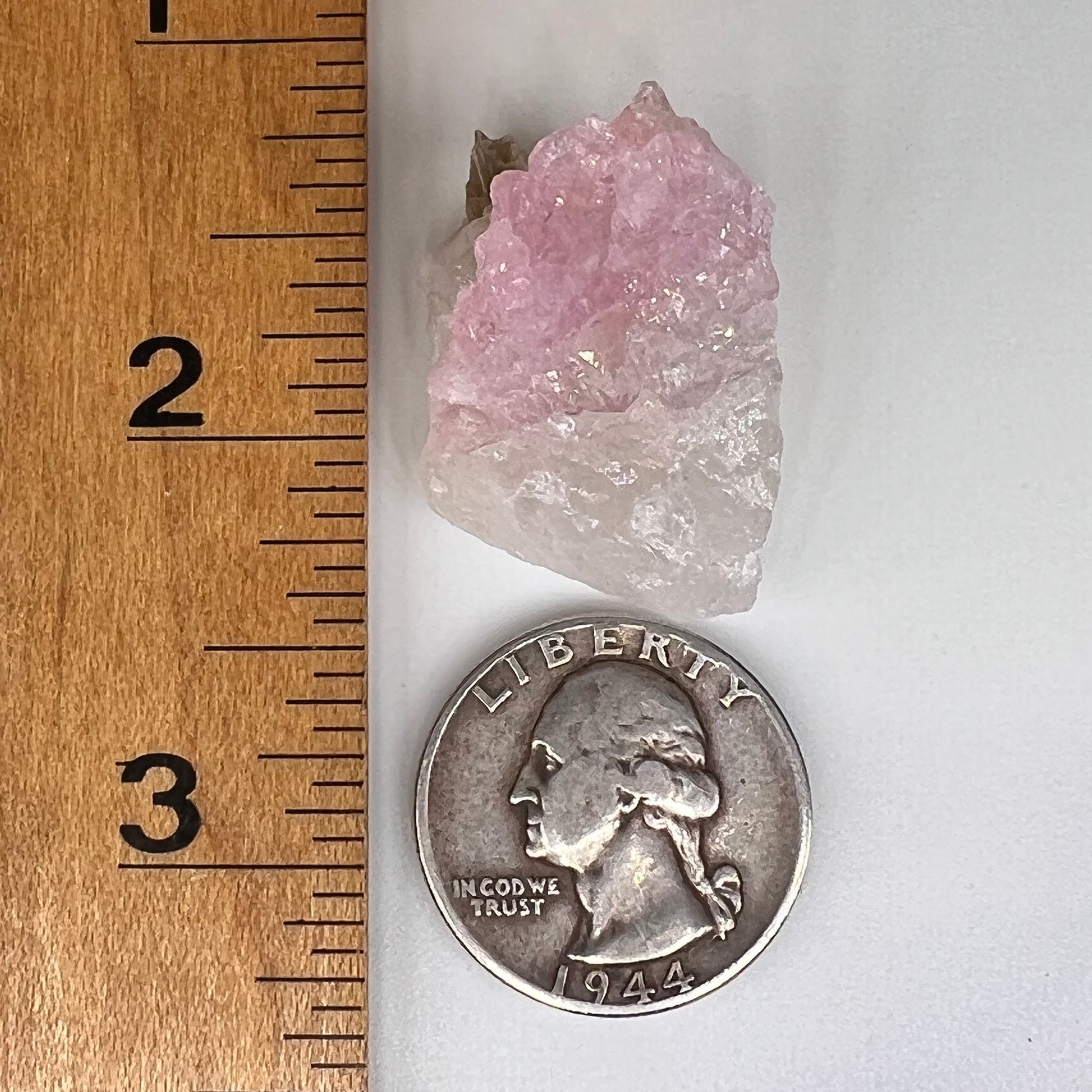 Crystalized Rose Quartz #41-Moldavite Life