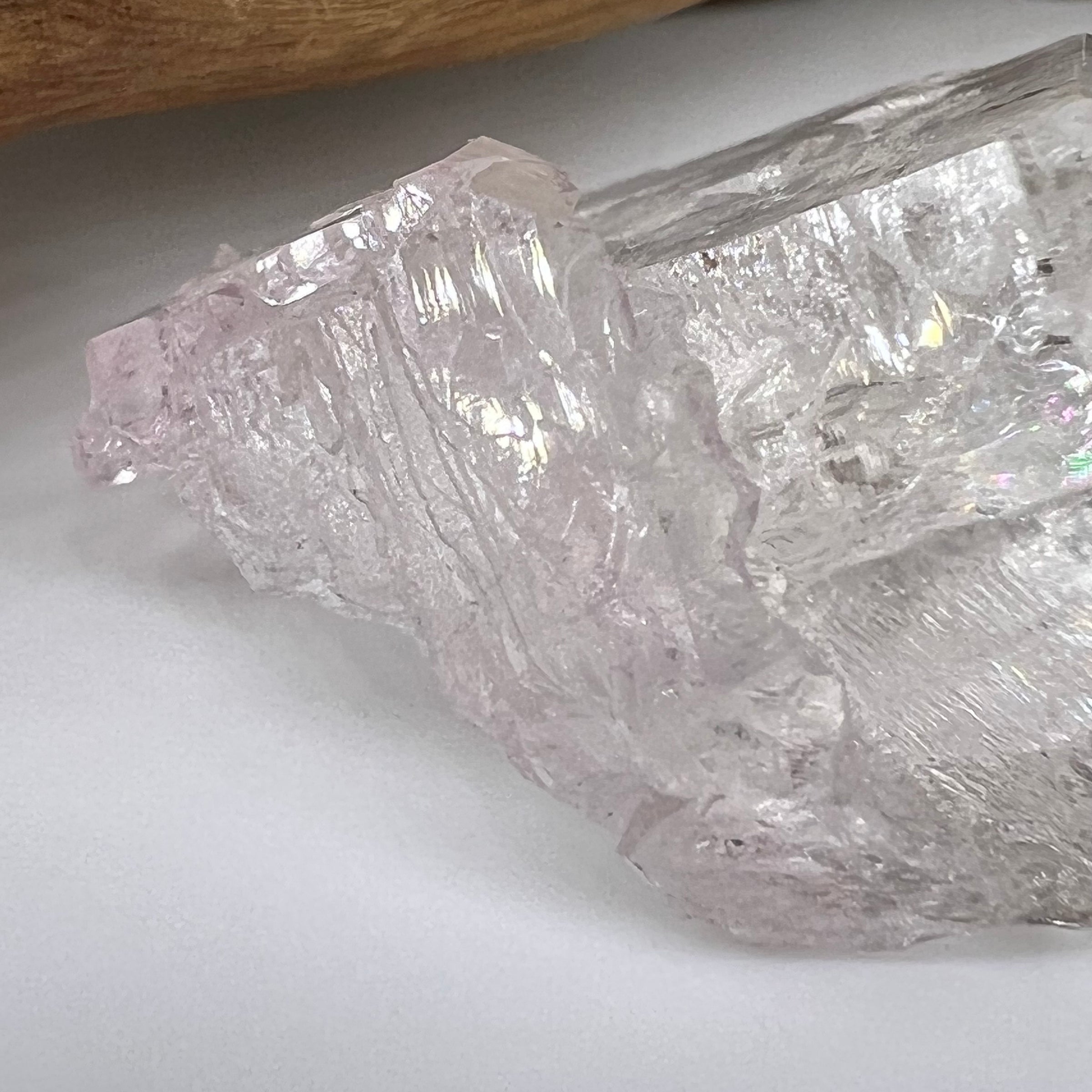 Crystalized Rose Quartz Clear & Gentle Pink #42-Moldavite Life