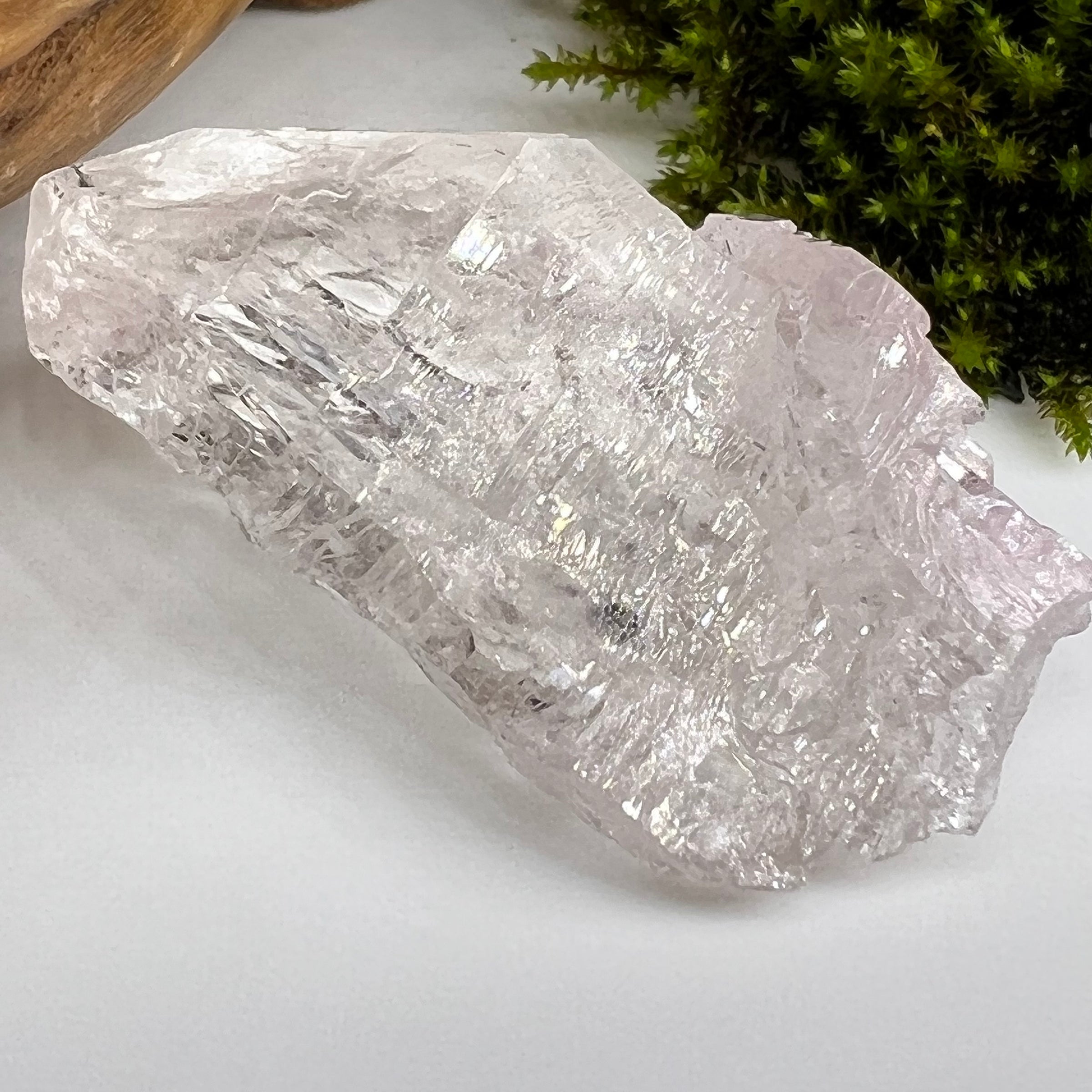 Crystalized Rose Quartz Clear & Gentle Pink #42-Moldavite Life