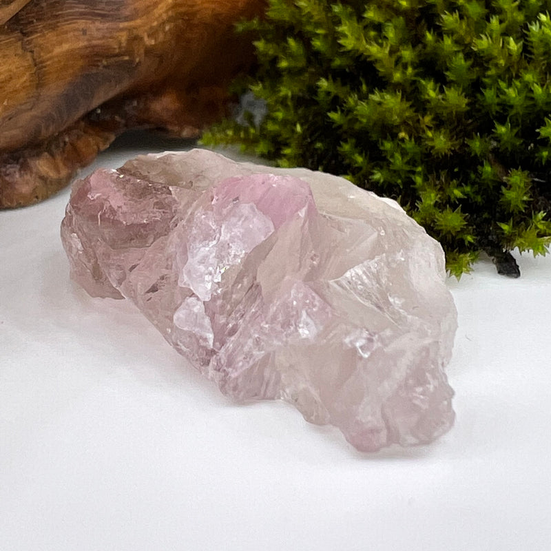 Crystalized Rose Quartz #51-Moldavite Life