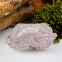 Crystalized Rose Quartz Elestial #52-Moldavite Life