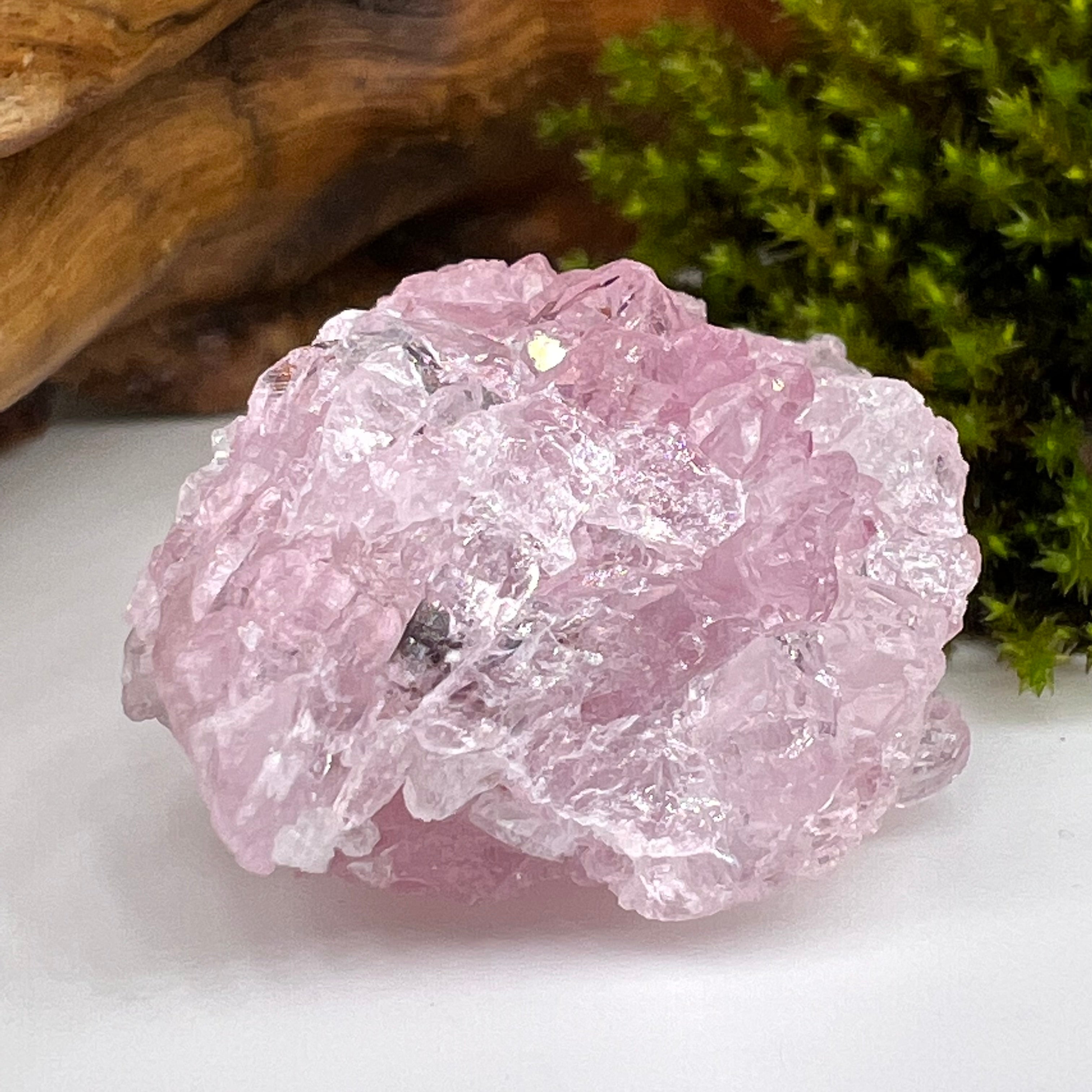 Crystalized Rose Quartz | Natural Pink Quartz | moldavitejewelry.com