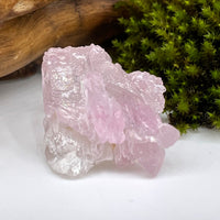 Crystalized Rose Quartz Elestial #58-Moldavite Life