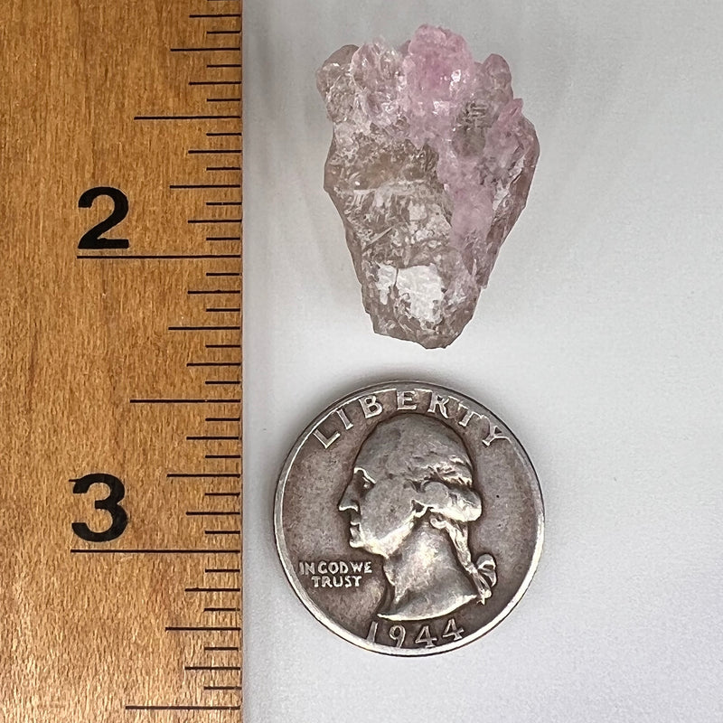 Crystalized Rose Quartz with Smokey Quartz #63-Moldavite Life