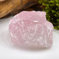Crystalized Rose Quartz Frosty #65-Moldavite Life