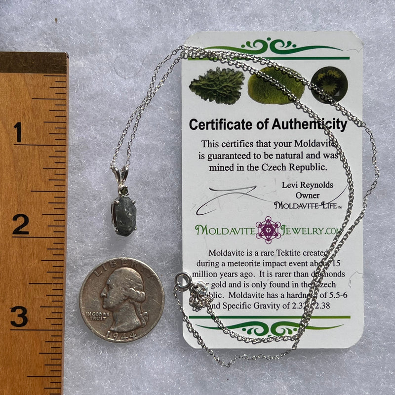 Alexandrite & Moldavite Necklace Silver Sterling #2925