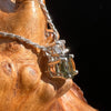 Faceted Moldavite & Danburite Pendant Necklace Sterling #2927