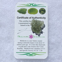 Besednice Moldavite Genuine Certified 1.6 grams Small
