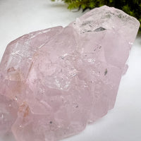 Crystalized Rose Quartz Self Healed Plate #71-Moldavite Life