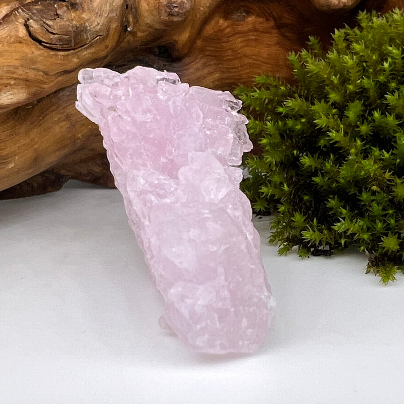 Crystalized Rose Quartz #72-Moldavite Life