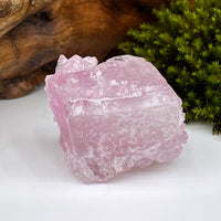 Crystalized Rose Quartz Cluster with Flower #75-Moldavite Life