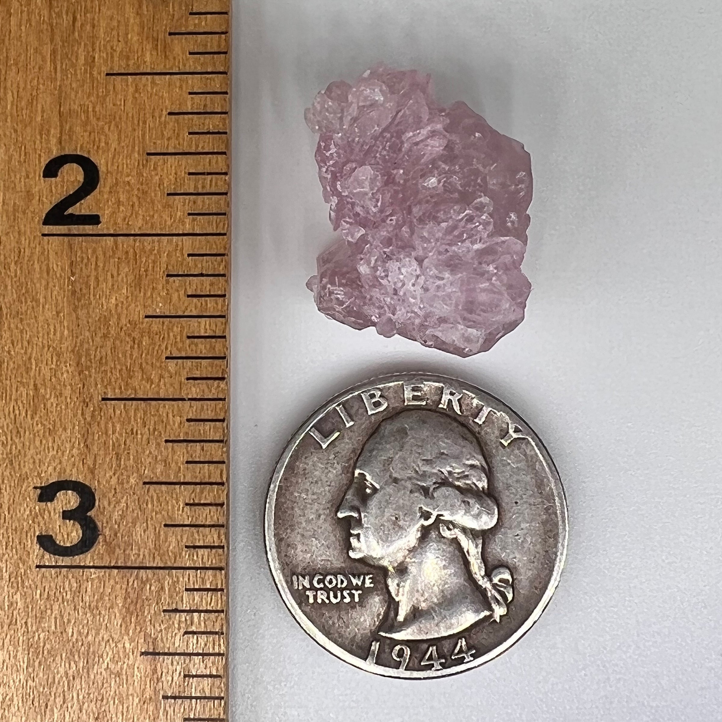 Crystalized Rose Quartz Cluster with Flower #75-Moldavite Life