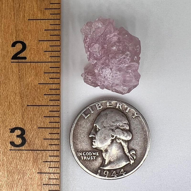 Crystalized Rose Quartz Cluster with Flower #75-Moldavite Life