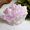 Crystalized Rose Quartz Cluster on Clear Quartz #79-Moldavite Life